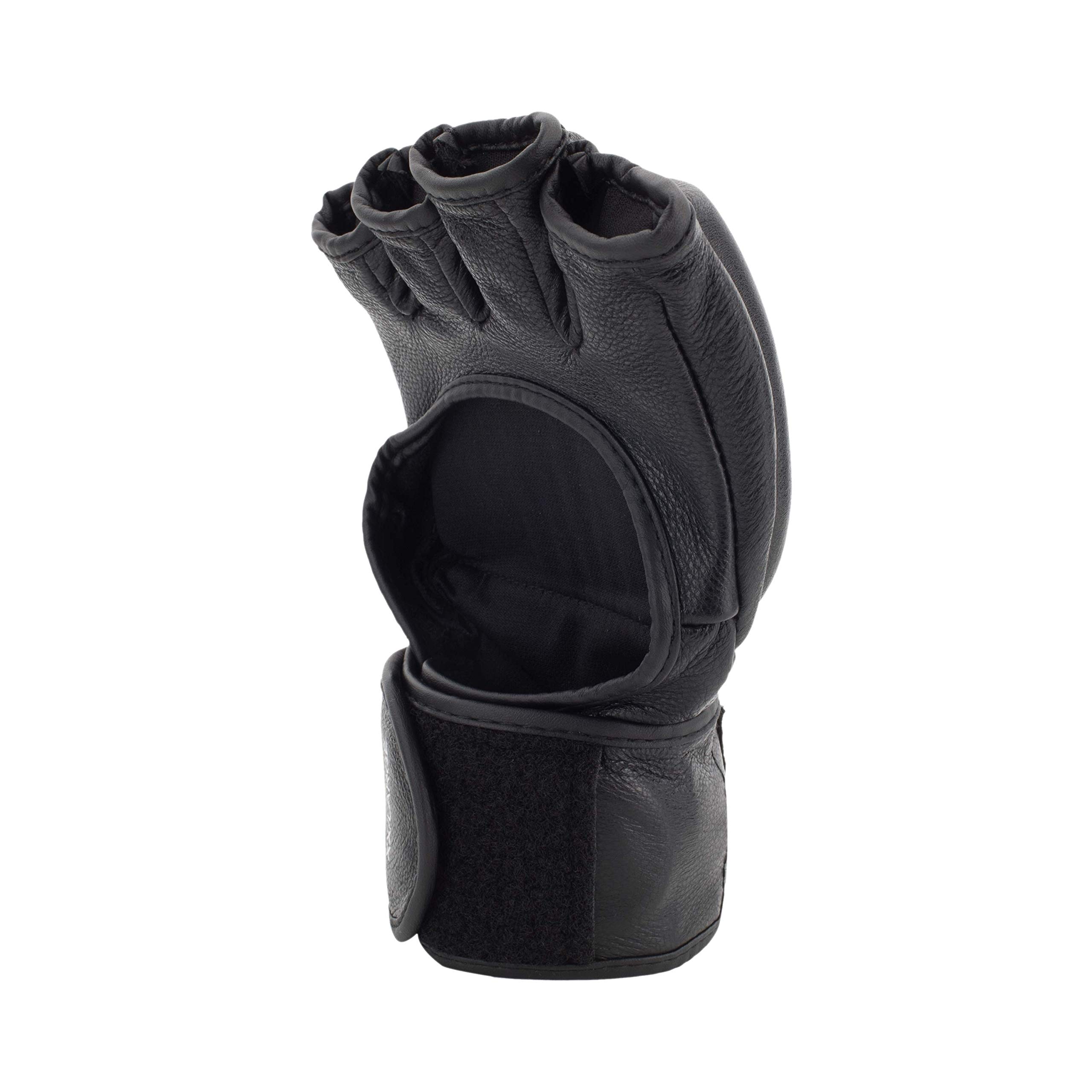 UFC Official Fight Gloves - Men's XS MMA Gloves, Black, X-Small